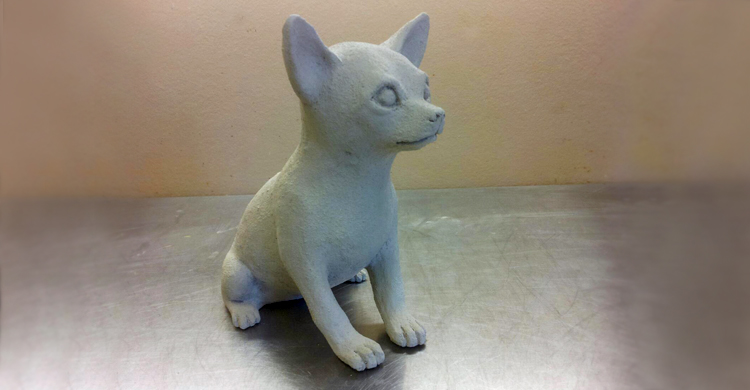 Ceramic Dog Sculpture